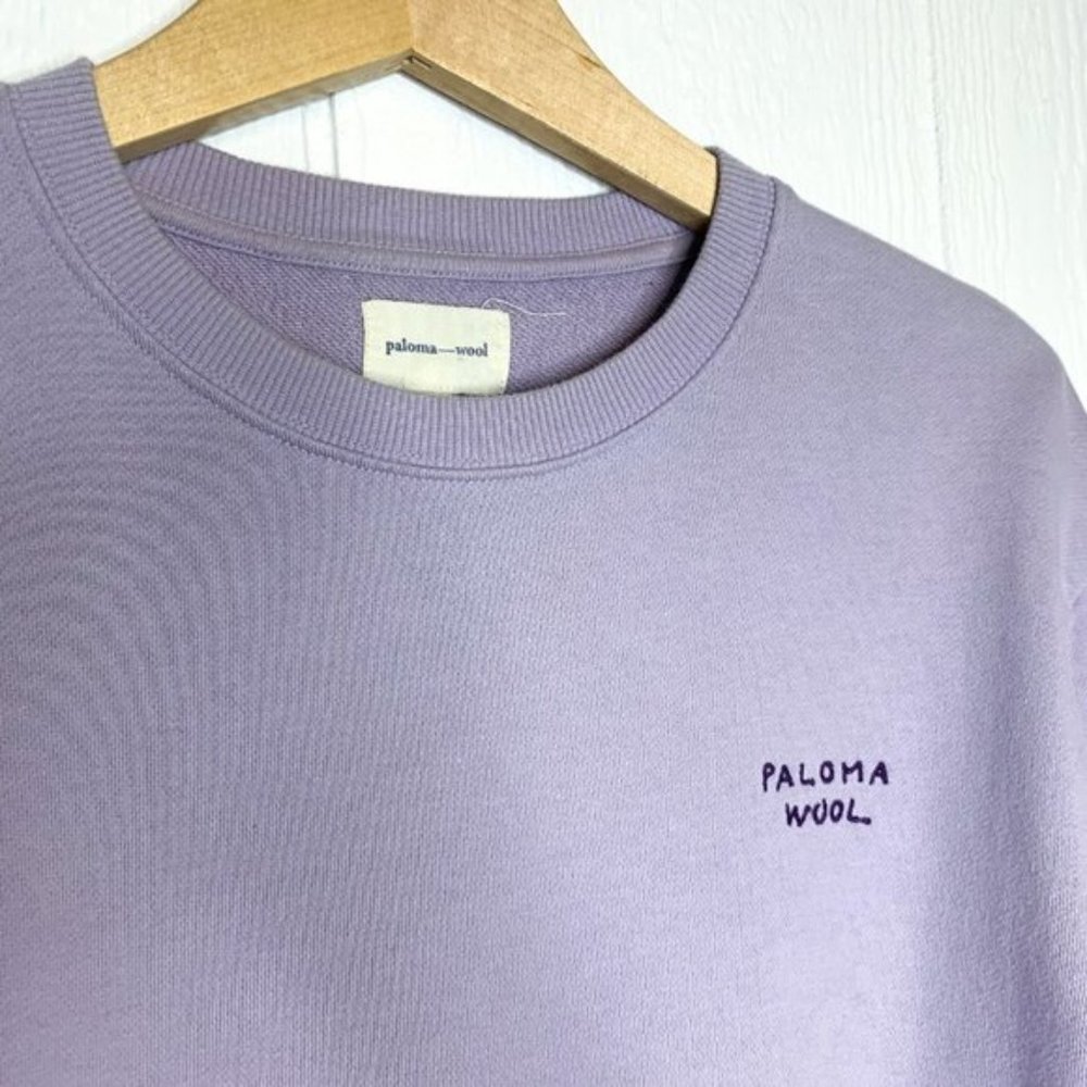 PALOMA WOOL Lilac Embroidered Sweatshirt